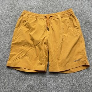 Marmot Shorts Mens Large Nylon Stretch Elastic Waist Hiking Drawstring Outdoor